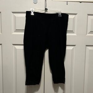 Torrid Black Stretch Capris with Lace